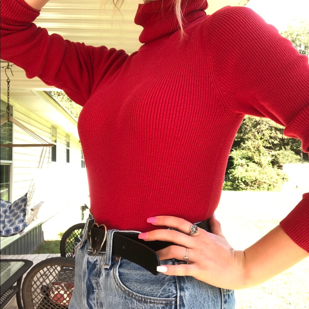 Vintage Old Navy Red Turtle Neck